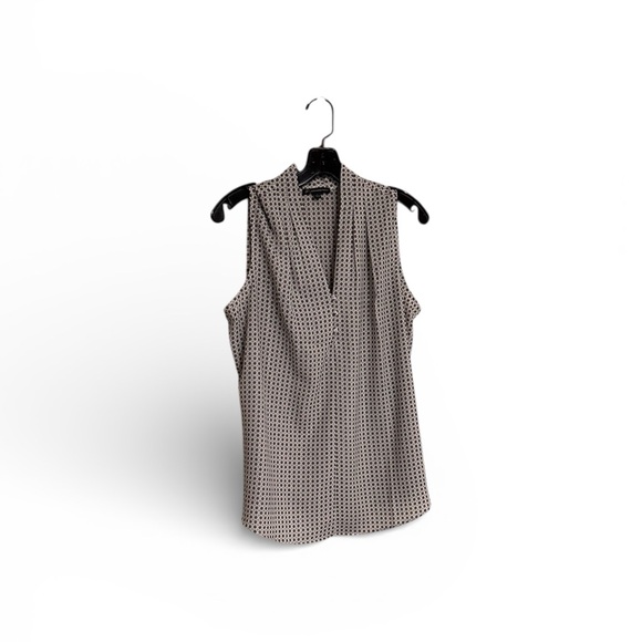 Adrianna Papell Classic Black and white sleeveless blouse - Picture 2 of 6